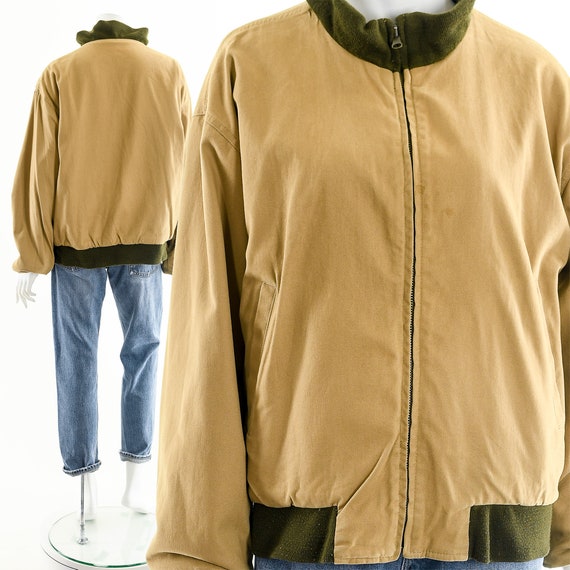tan bomber jacket, wool jacket, reversible jacket… - image 3