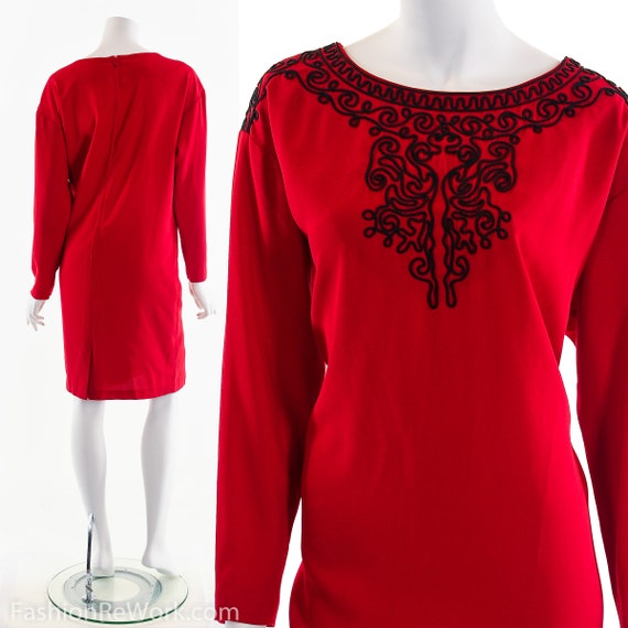 Vintage Red Dress, Bohemian Dress, Boho Dress, Et… - image 2