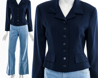 Blue Blazer Coat 80s