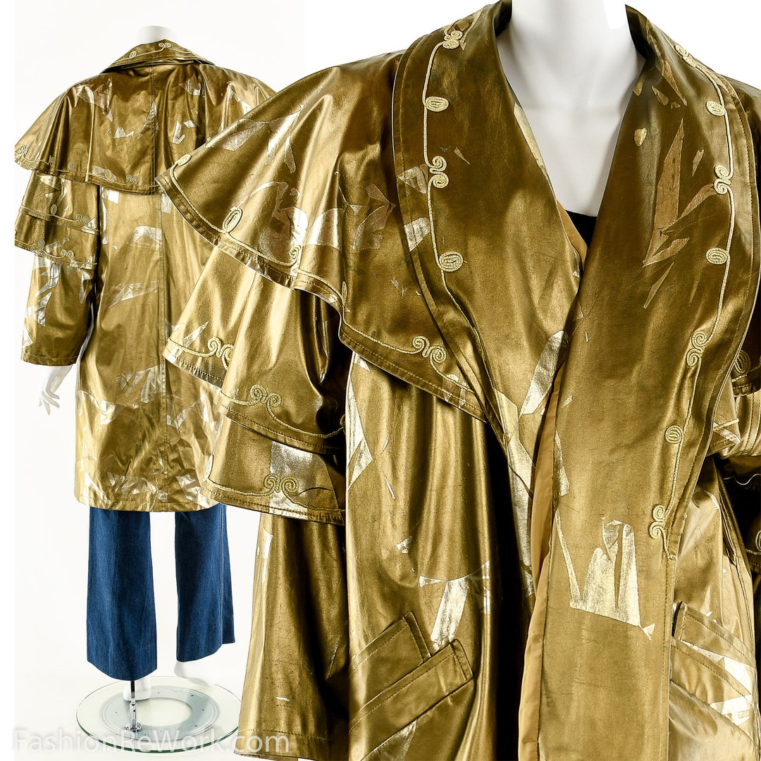 MATADOR Coat,matador Inspired Raincoat,bronze Gold Metallic Trench Coat