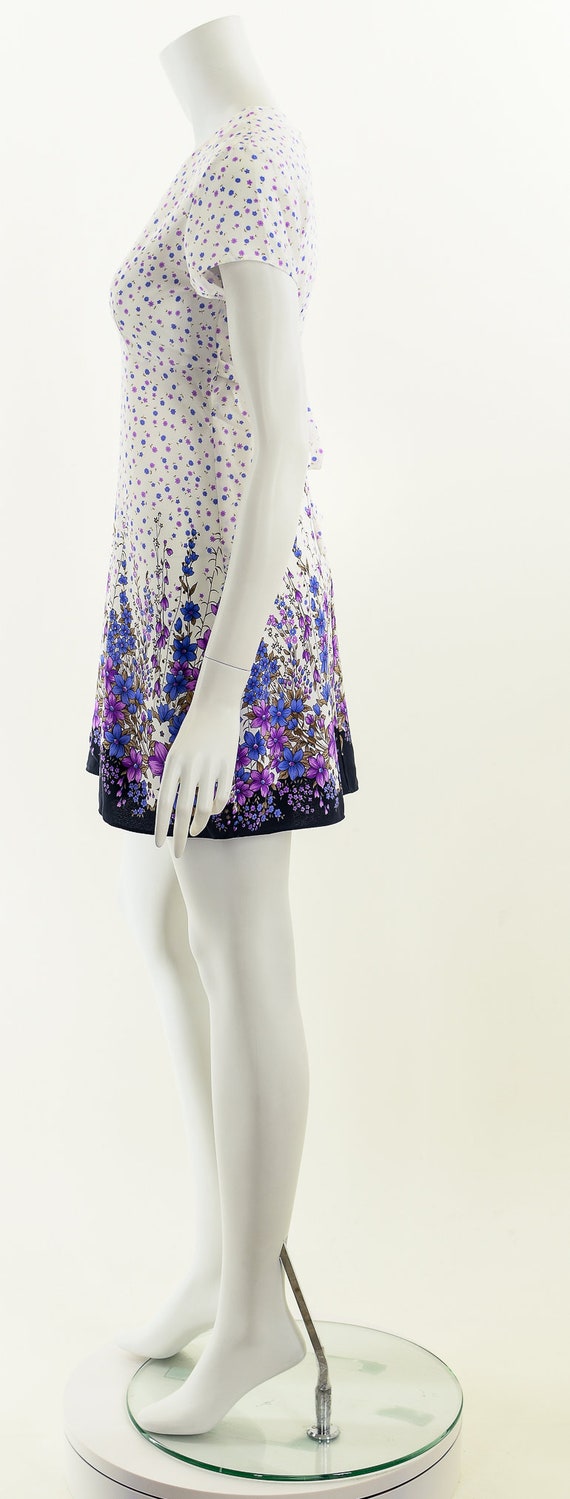 Purple Floral Print Baby Doll Dress - image 9