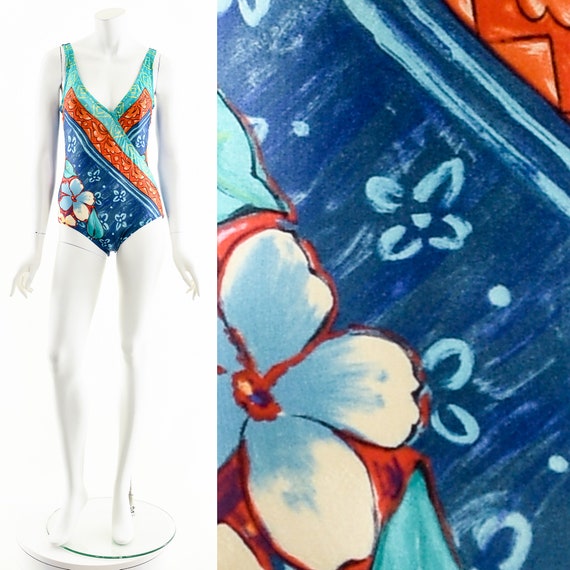 gottex abstract hawaiian vintage swimsuit,vintage… - image 3