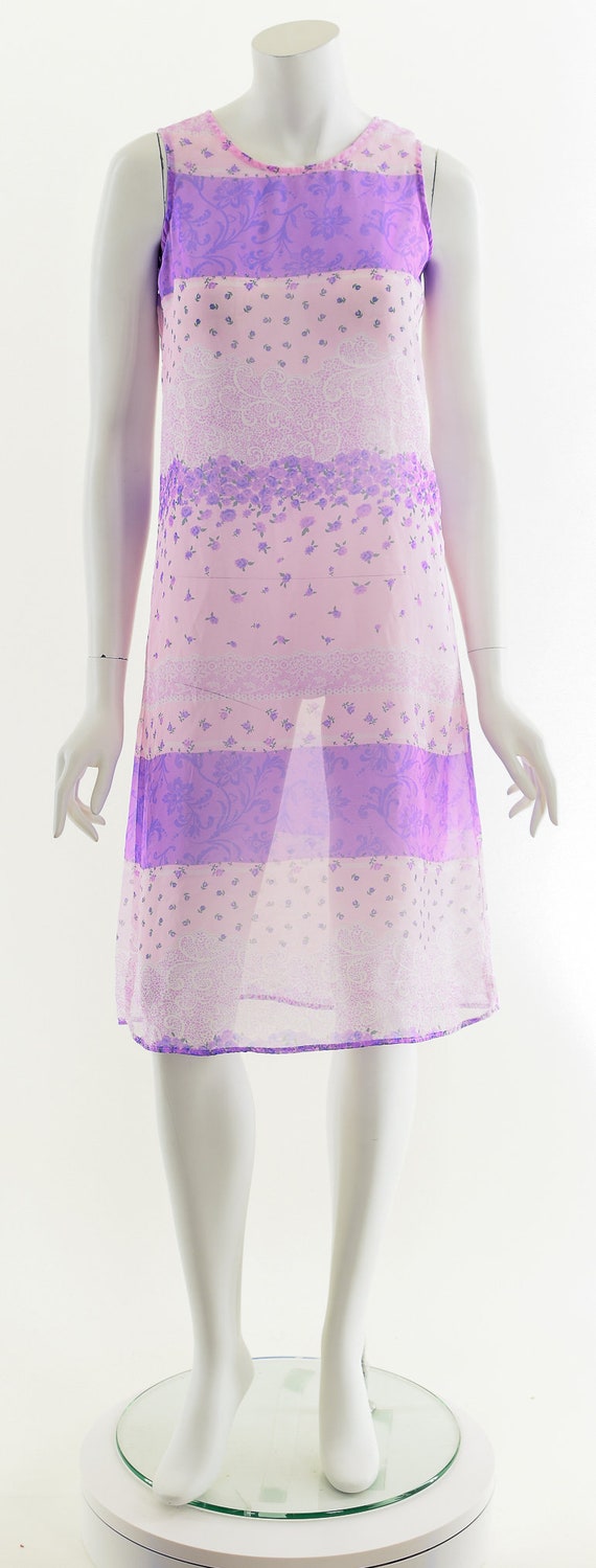 y2k floral dress,paisley flower dress,semi sheer … - image 4