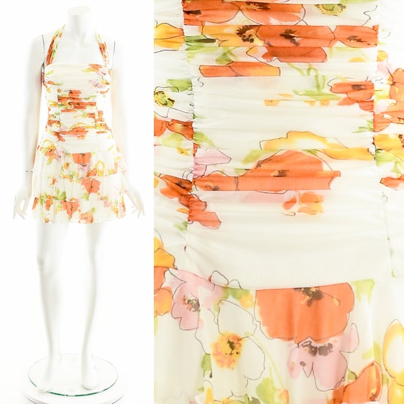 Coconut Girl Halter Dress,Hibiscus Pink y2k Rever… - image 1