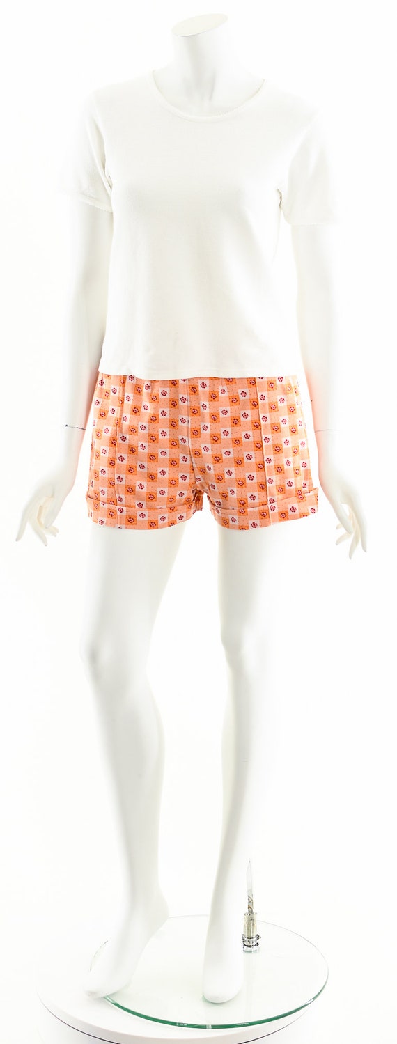 60s orange hot pants,orange shorts,vintage70s sho… - image 4