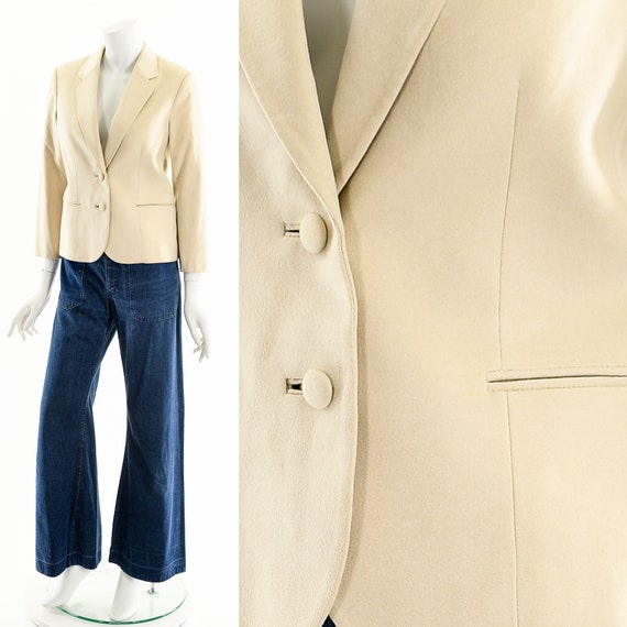Suede Leather Blazer,Minimalist Suede Blazer,Class