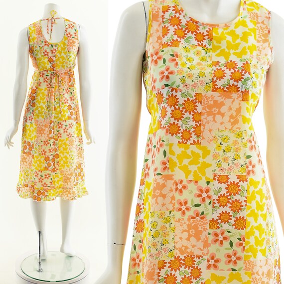 Flower Power Midi Dress,Butterfly Novelty Print D… - image 2