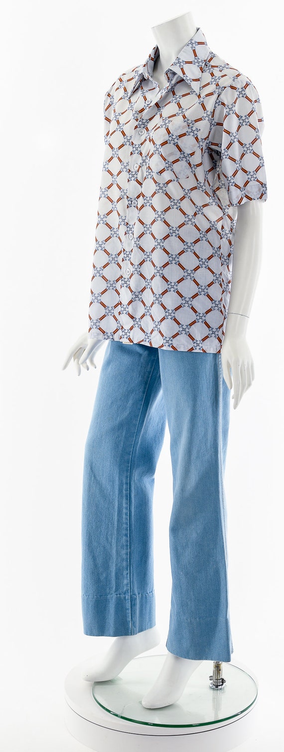 Light + Breezy Patterned Short Sleeve Button Up 7… - image 10