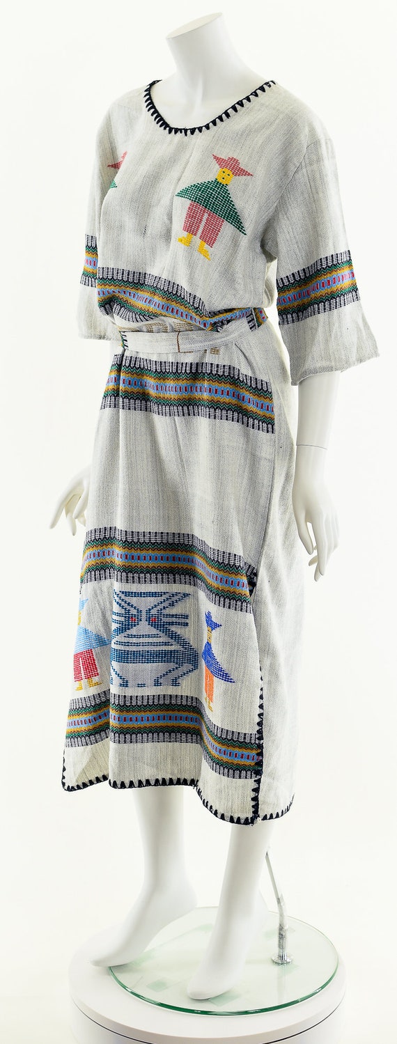 Rainbow People Bohemian Midi Dress,Handwoven Peop… - image 10