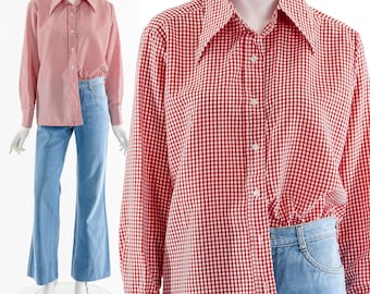 Blusa de cuadros rojos de los años 90