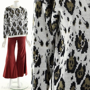 Leopard Print Animal Print Knit Sweater