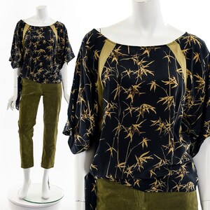 Bamboo Black Silk Blouse