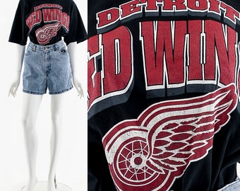 T-shirt NHL Detroit Red Wings vintage des années 90 - grand logo, taille XXL - France
