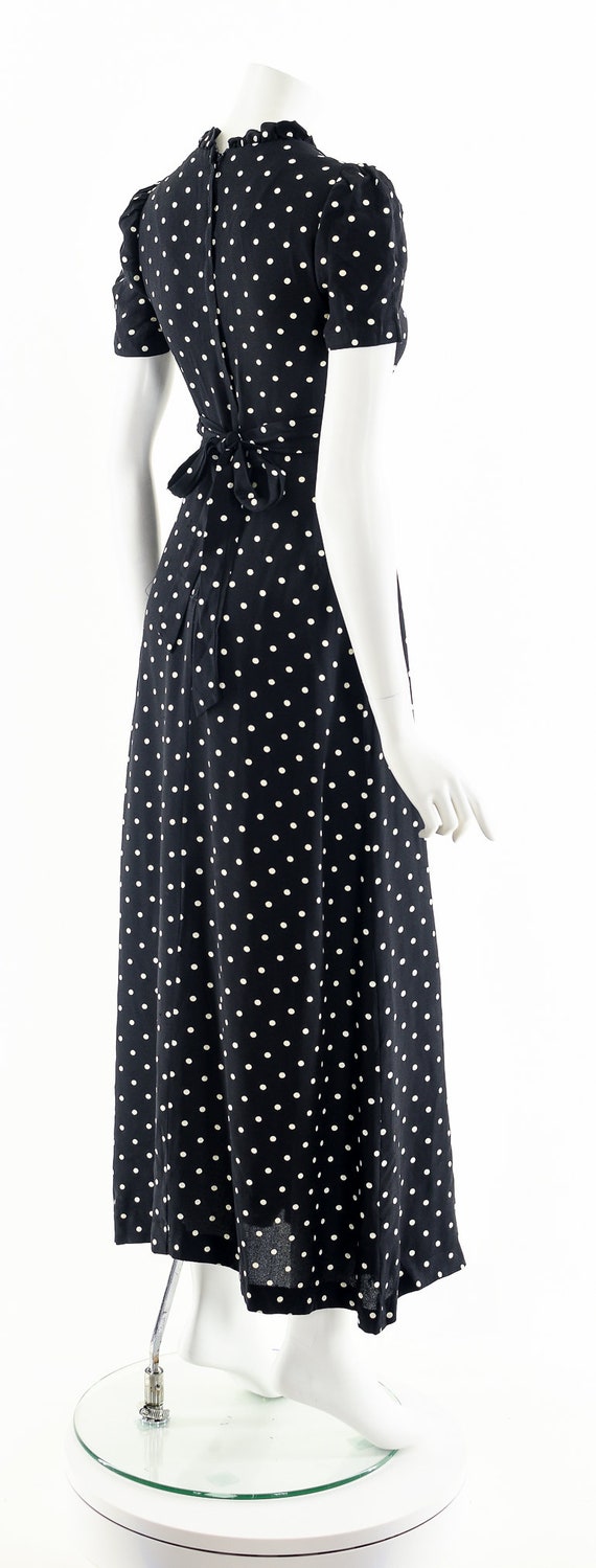 Polka Dot Maxi Dress,30s Inspired Dress,Vintage 3… - image 6