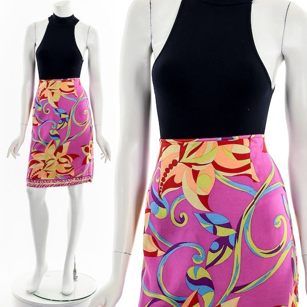 Pink Kaleidoscope Silk Skirt