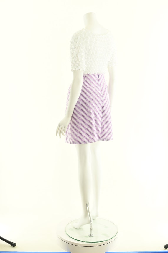 Lavender Striped Skirt,Candy Striped Skirt,90s Ch… - image 8