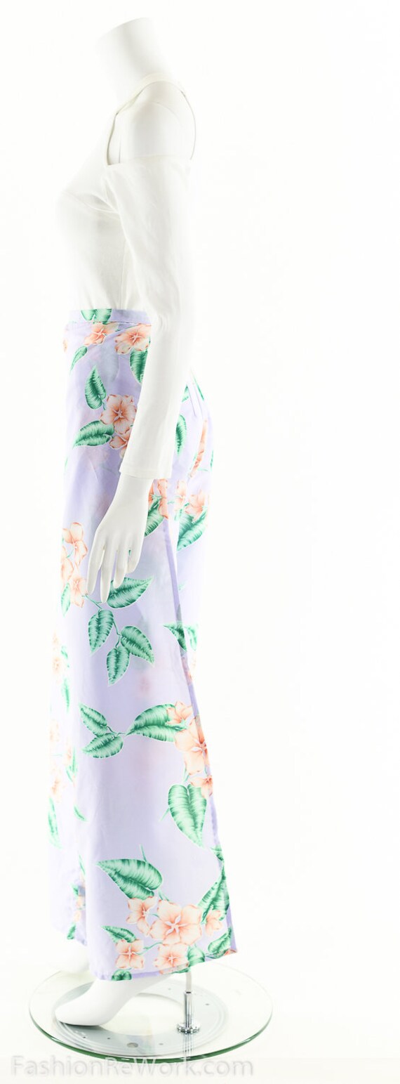 Tropical Wrap Pants, Vintage Lavender Pants, Hibi… - image 5