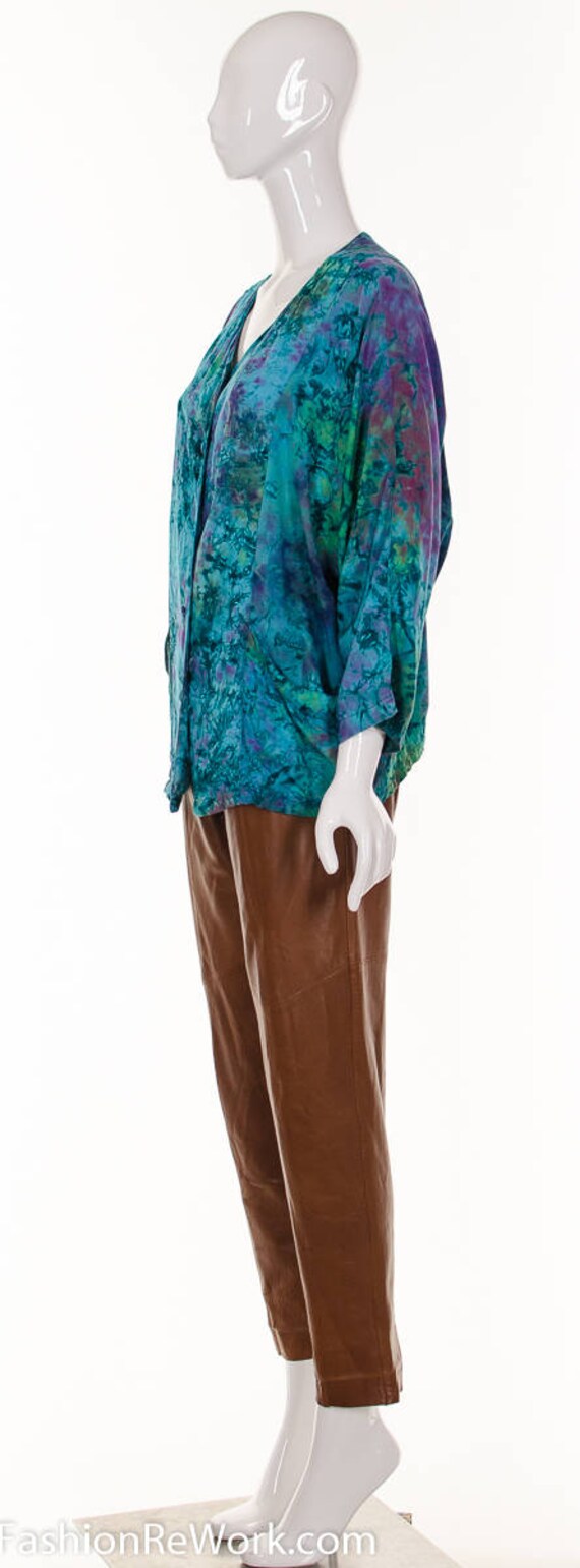 Ocean Blue BATIK Cocoon Jacket - image 2