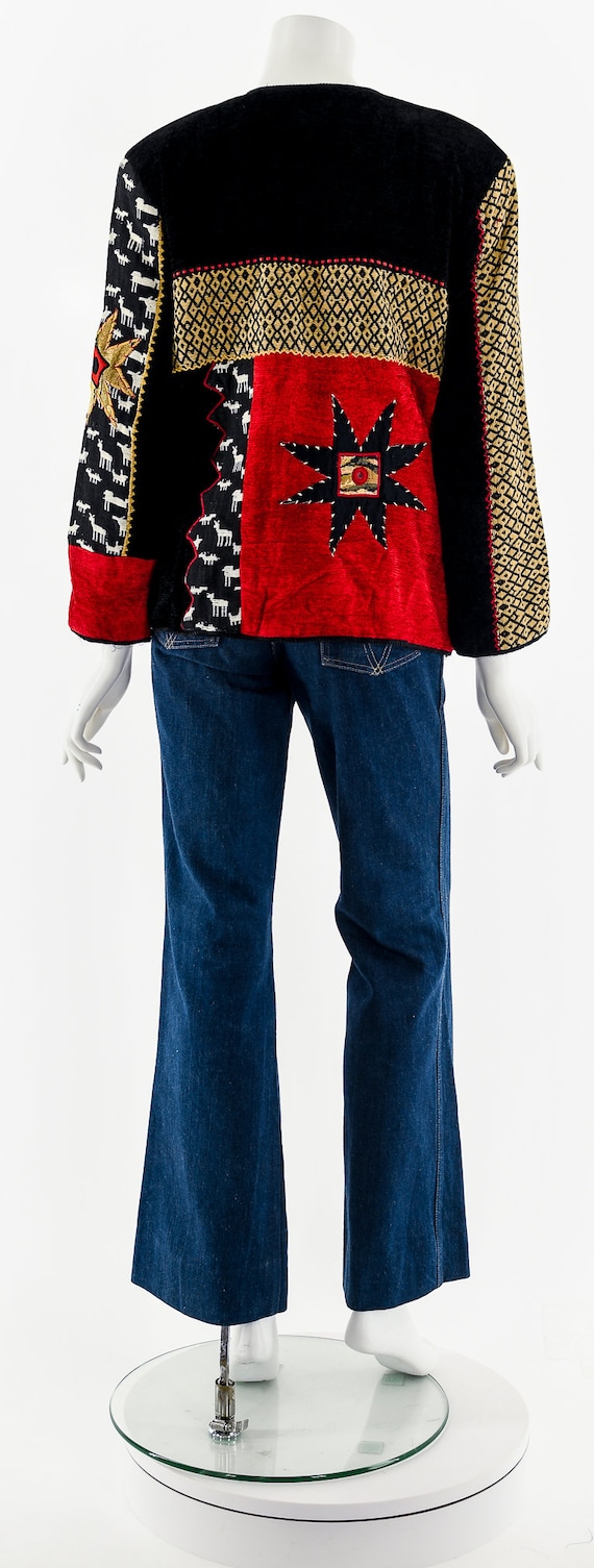 Textile Patchwork Wearable Art Jacket - image 7