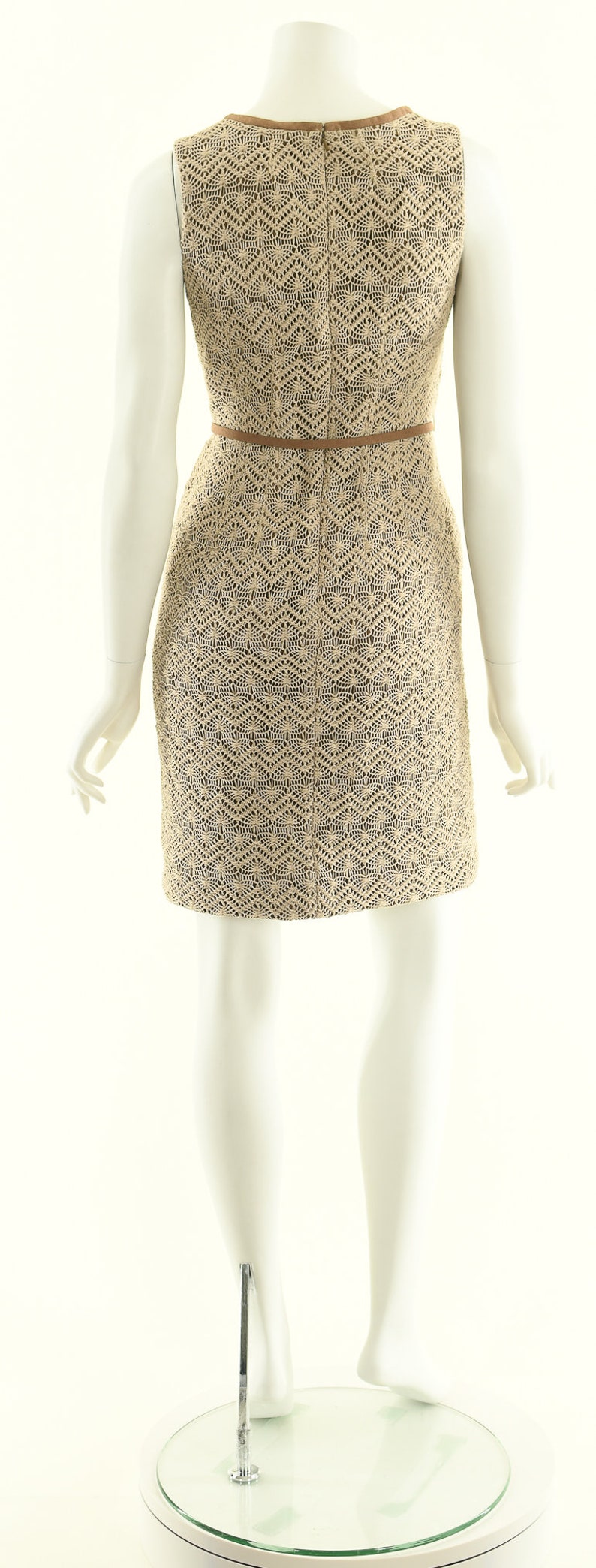 Crochet Lace Dress,Vintage Crochet Dress,Hand Crochet Dress,Knit Shift Dress,Mod Retro Dress,Vintage Pencil Dress,Bodycon Feminine Dress image 7