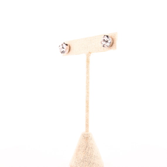 Classic Silver Rhinestone Studs - image 2