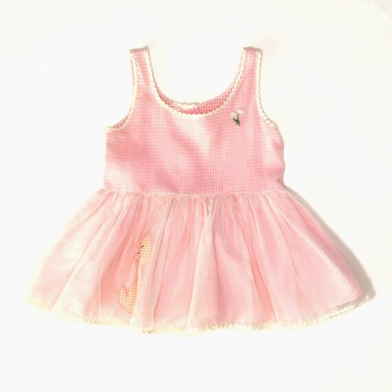 Pink Gingham Baby Girl Dress