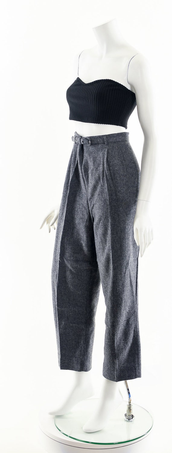 1950's Gray Wool Trouser Pants,Menswear Wool Pant… - image 10