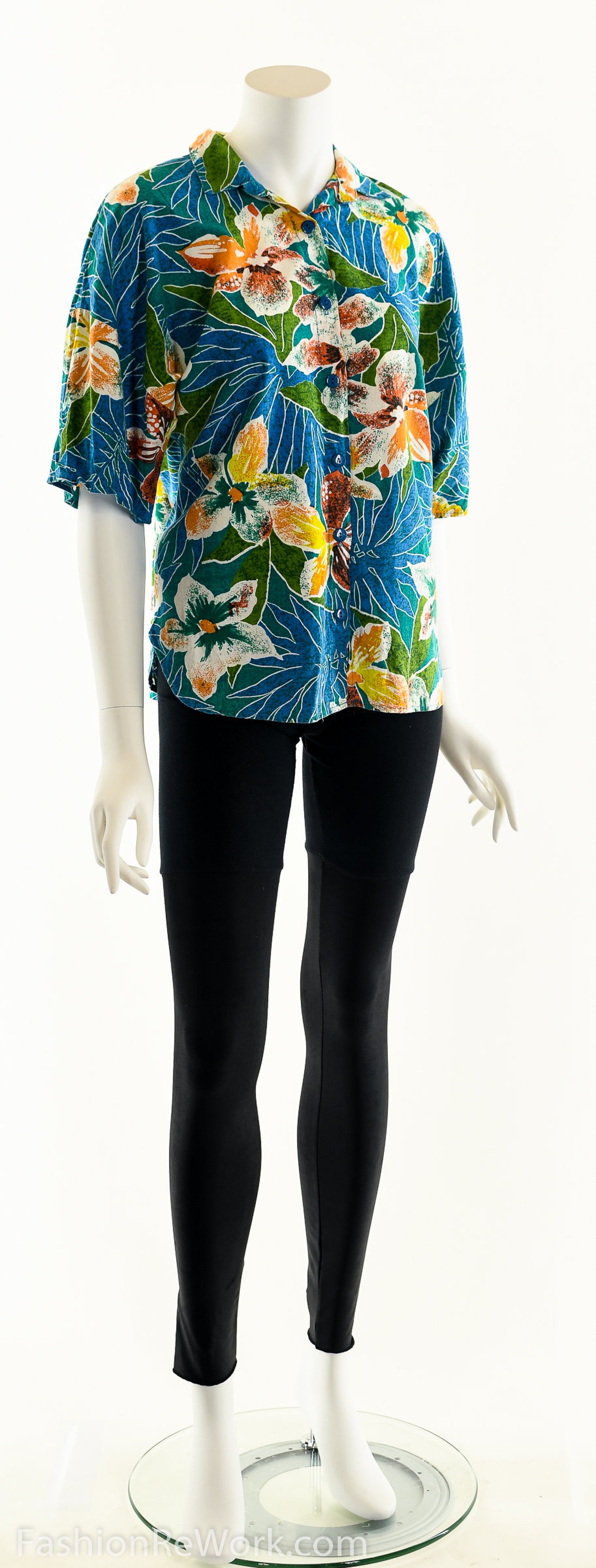 blue aloha shirt