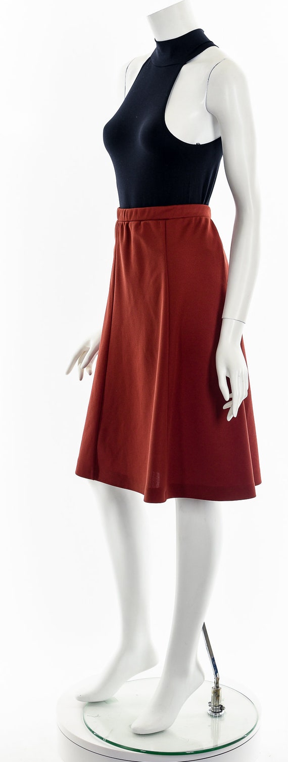 Rusty Red Knee Length Skirt - image 10