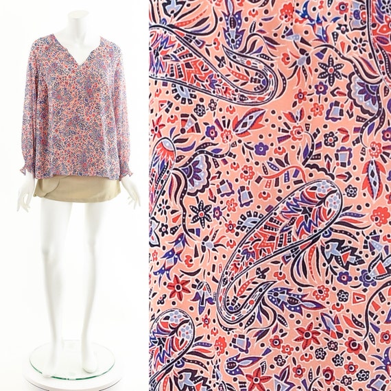 Hancock Paisley Bell Sleeve Blouse