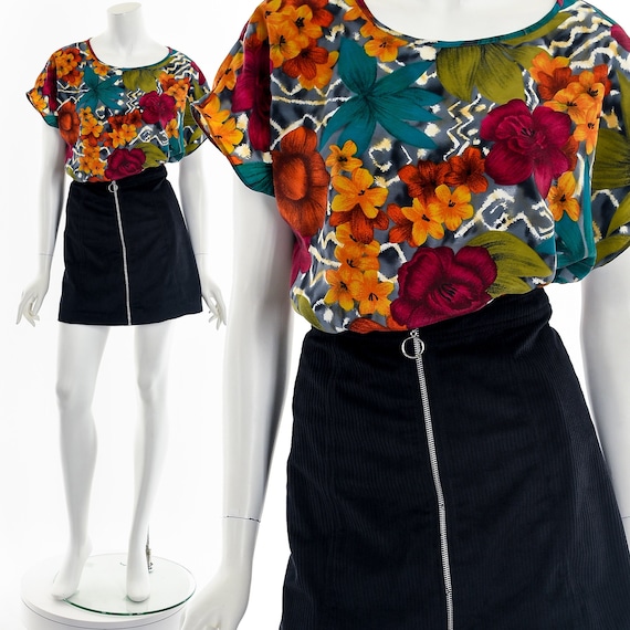 Funky Floral Silky Blouse