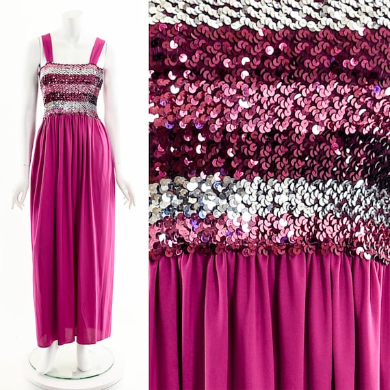 70s sequin maxi dress - image 3