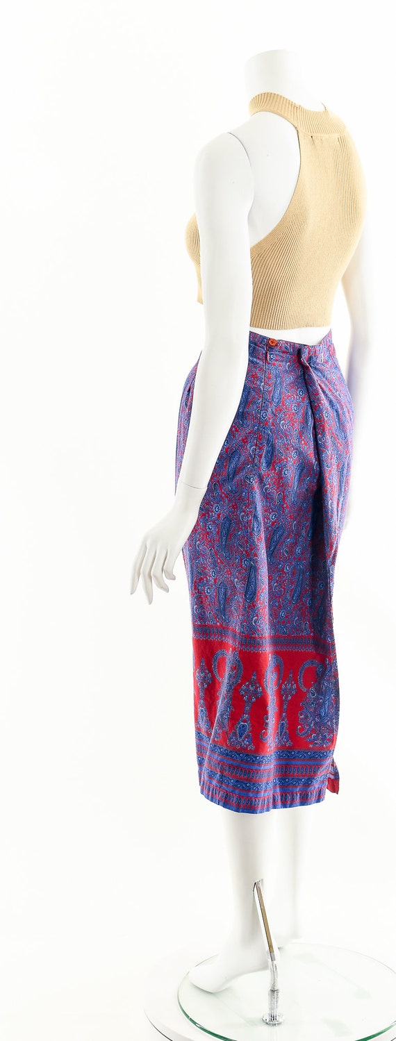 Paisley Midi Skirt,Jewel Bohemian Skirt,Vintage C… - image 8