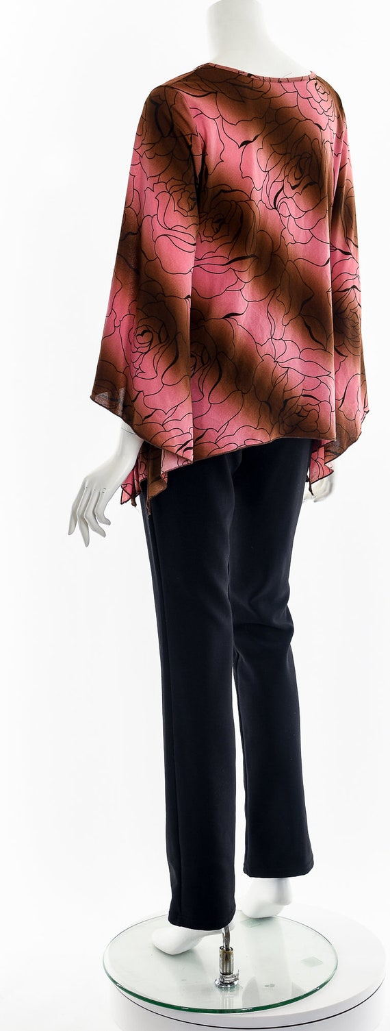 Y2K Dusty Rose Fluttery Stretchy Blouse - image 8