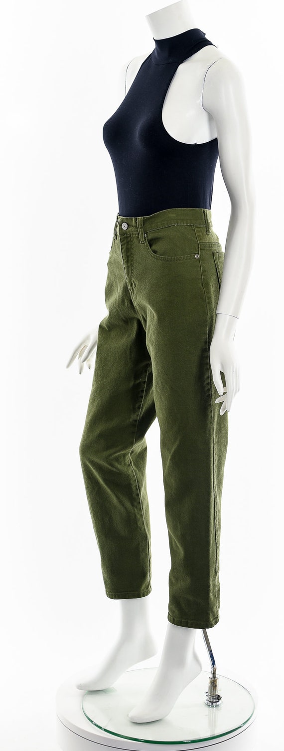 Olive Green High Waist Jeans - image 10