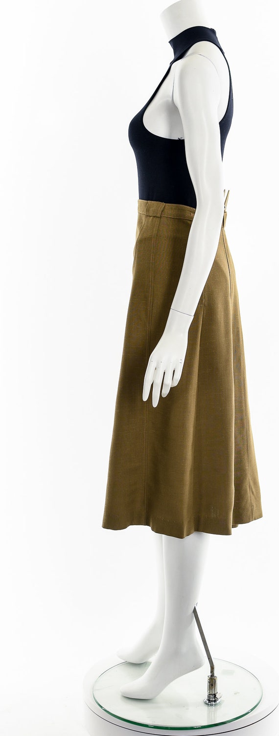 50s Chestnut Brown A-Line Skirt - image 9