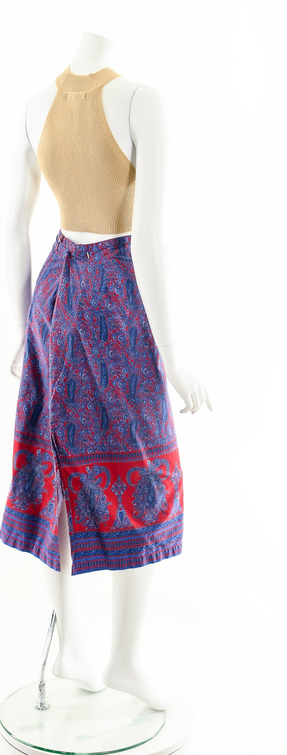 Paisley Midi Skirt,Jewel Bohemian Skirt,Vintage C… - image 6