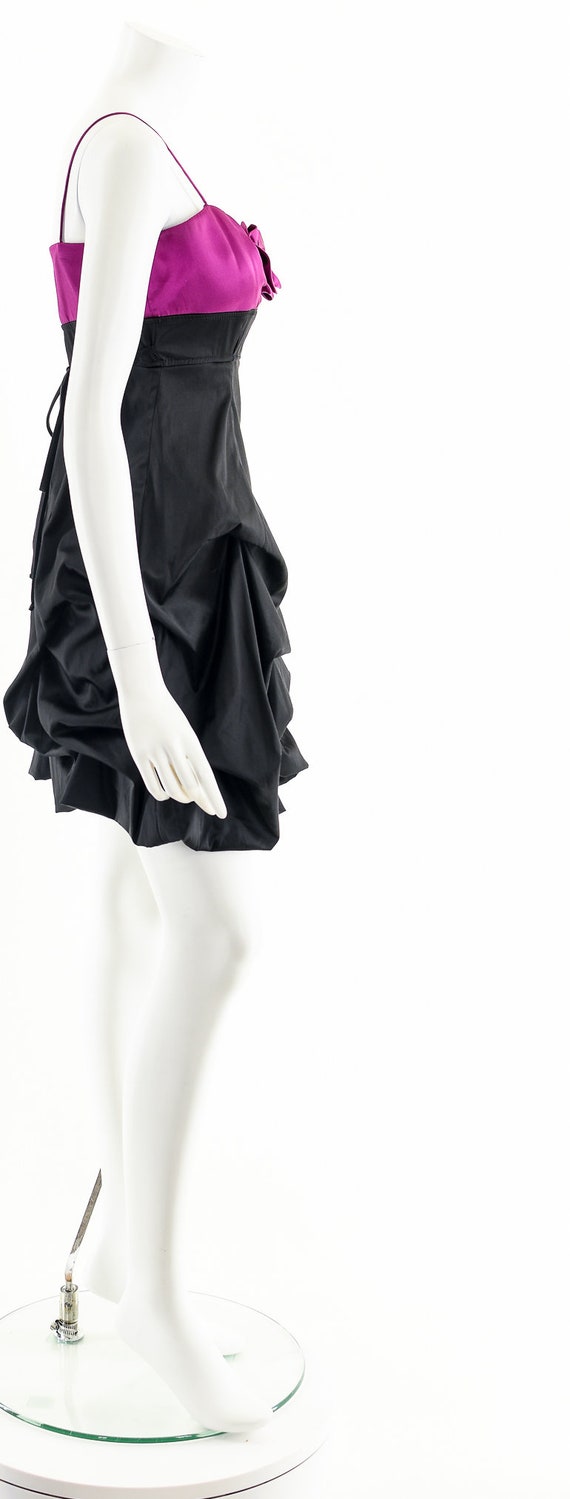 Y2K Black Ruched Mini Dress - image 6