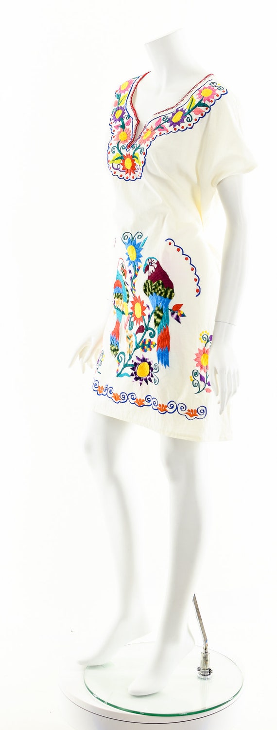 Rainbow Bird Dress,Hand Embroidered Dress,Peacock… - image 10