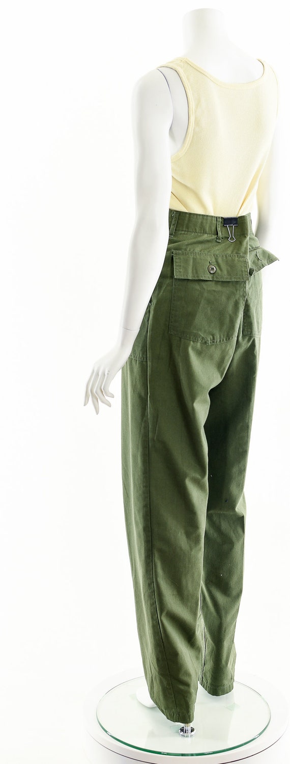 Green Army Fatigue Pants Olive Green Chino Pant M… - image 8