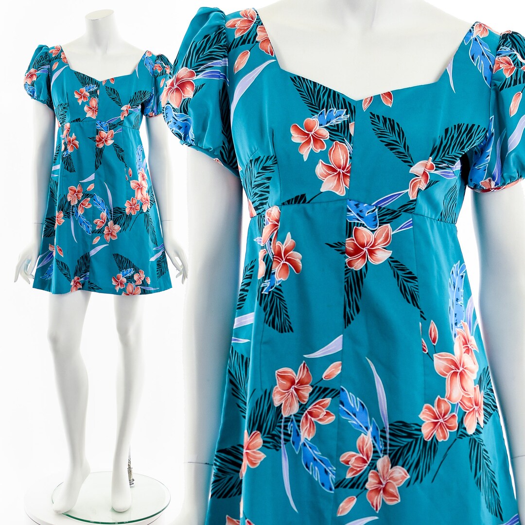 Tiki Hawaiian Luau Babydoll Dress Vintage 60s - Etsy