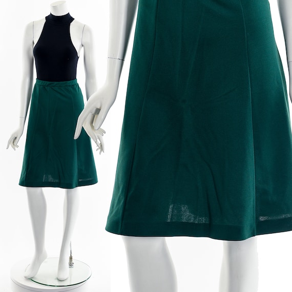 Emerald Green Knee Length Skirt