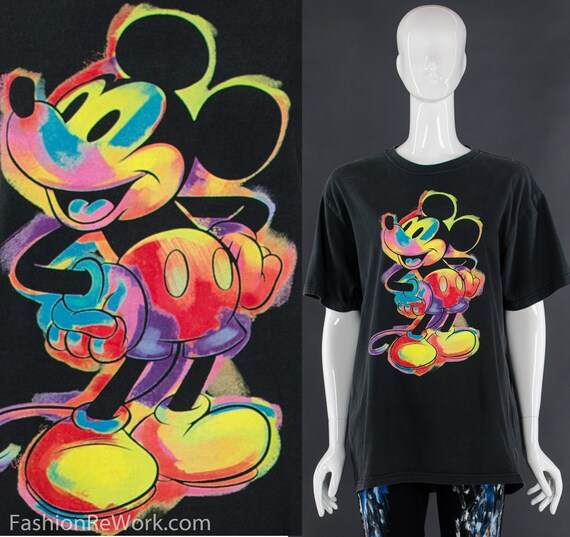 neon mickey mouse shirt