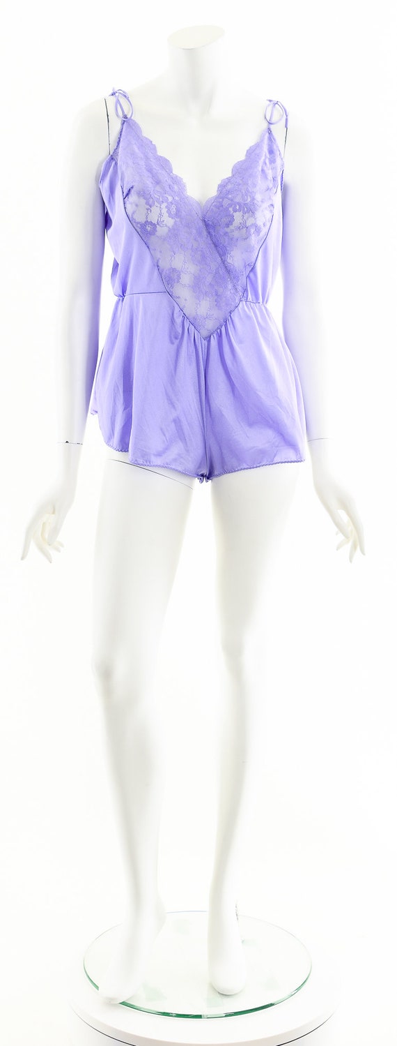 Purple Lace Bodysuit Romper Onesie - image 4
