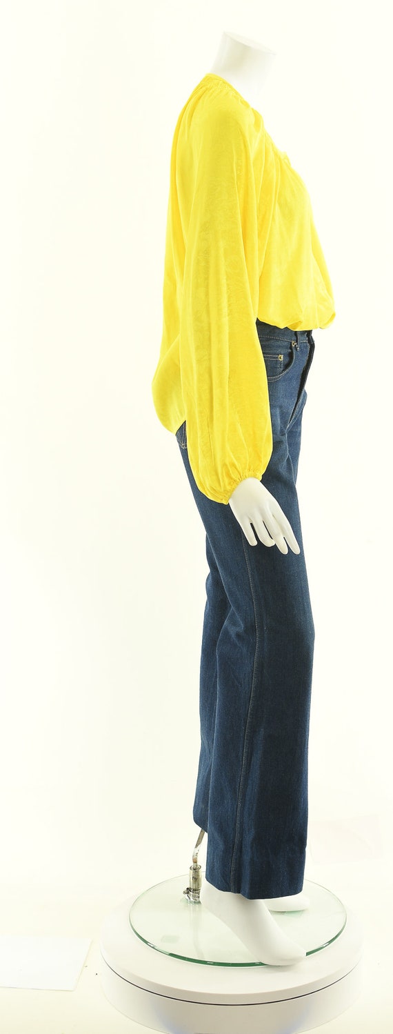 Yellow Balloon Sleeve Blouse,Vintage Sunny Yellow… - image 5