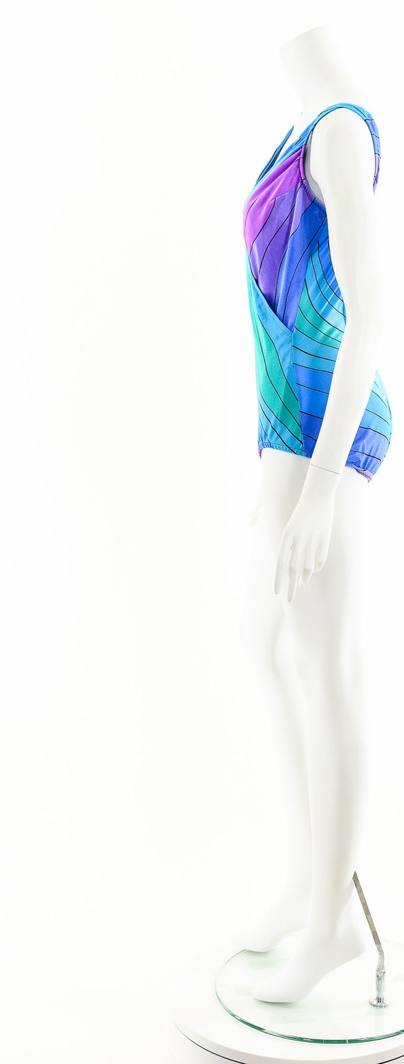 70s Cool Tone One Piece Swimsuit - image 9