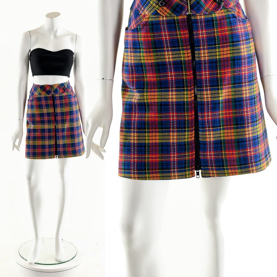 RAINBOW Plaid Skirt,Plaid Mini Skirt,Schoolgirl S… - image 2