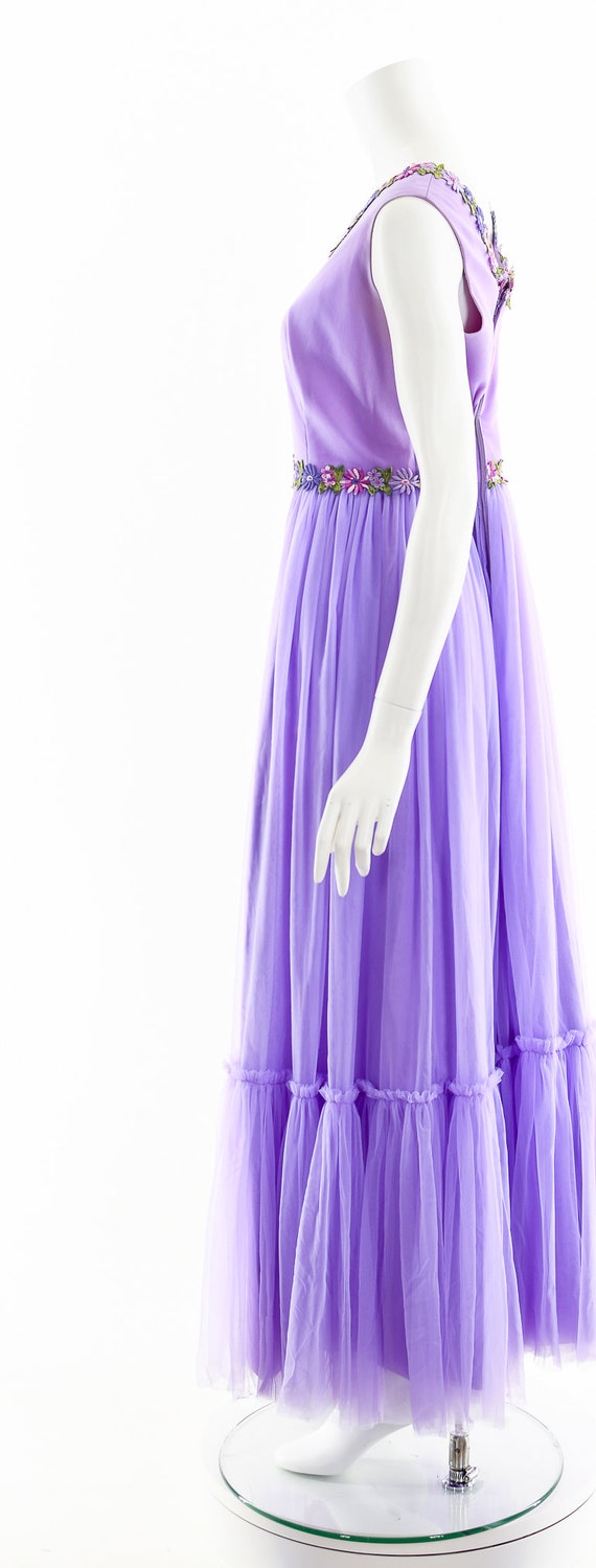 Purple Chiffon Tulle Maxi Dress,Lilac Lavender Wh… - image 9