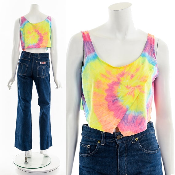 Neon Tie Dye Crop Top