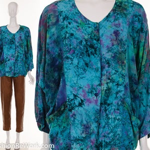 Ocean Blue BATIK Cocoon Jacket